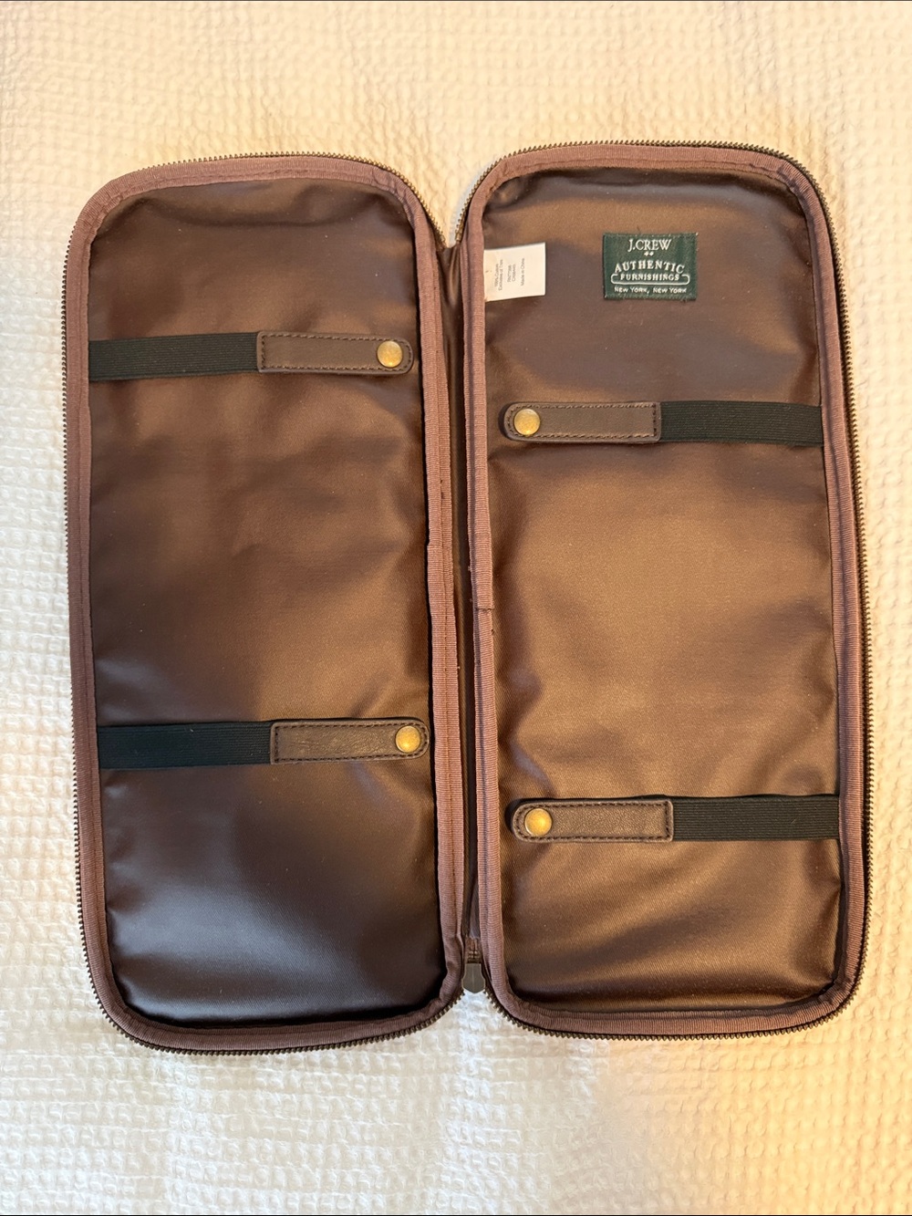 J. Crew Brown Zip Travel Dopp Kit Organizer